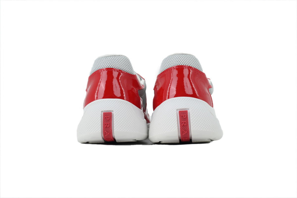 Prada America's Cup Sneakers  slip ons womens  prada designer mens shoes  Greyish-red