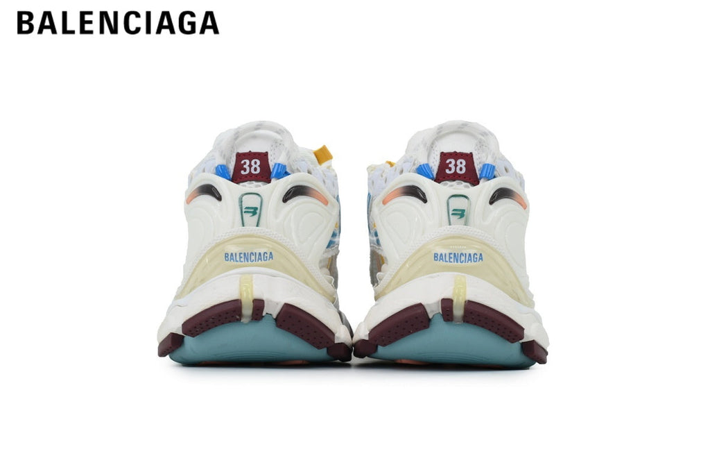 Balenciaga Runner men's shoes  women sneakers— White Multicolor
