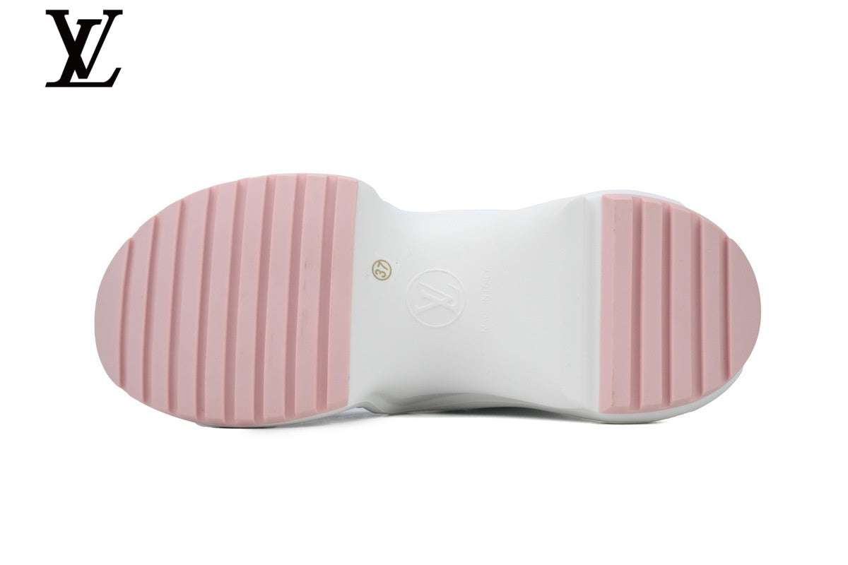 Louis Vuitton shoes for man  women Archlight Sneaker – White & Pink