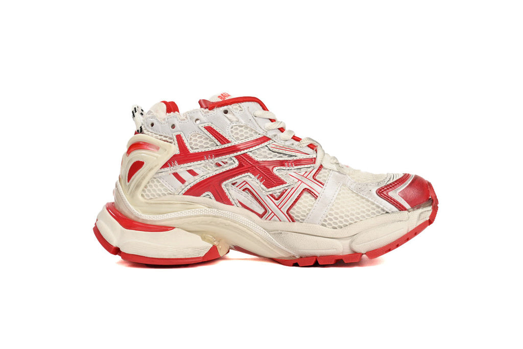 Balenciaga men's shoes Track Runner Sneaker – Distressed Low-Top  balenciaga runners  White and Red