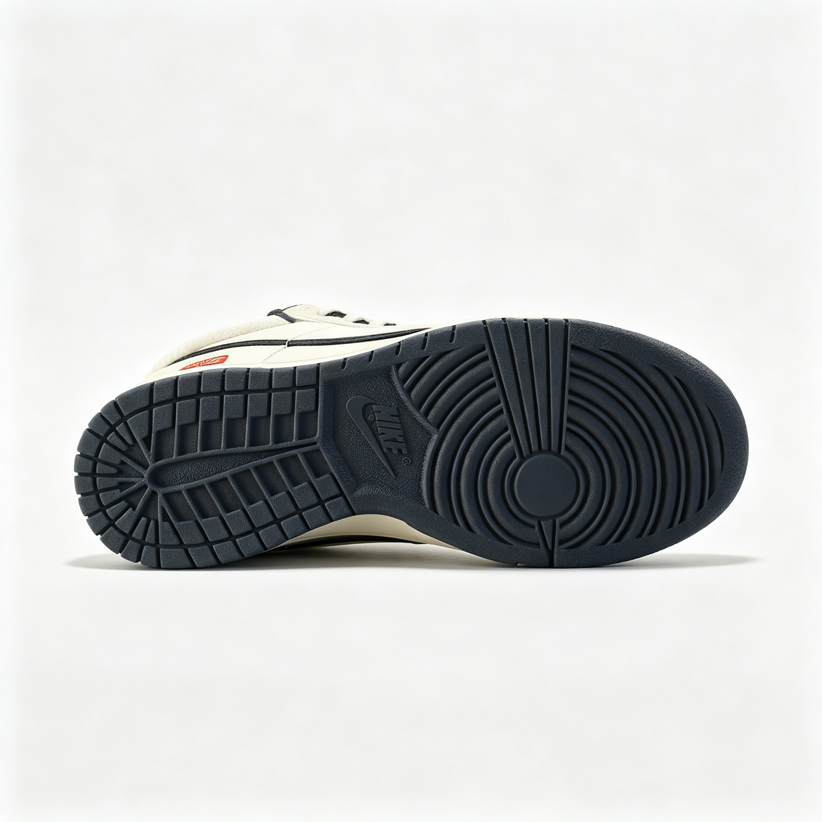 Nike Dunk Low Custom — Cream / Off-White / Dark Grey Outline / Deconstructed Drawstring