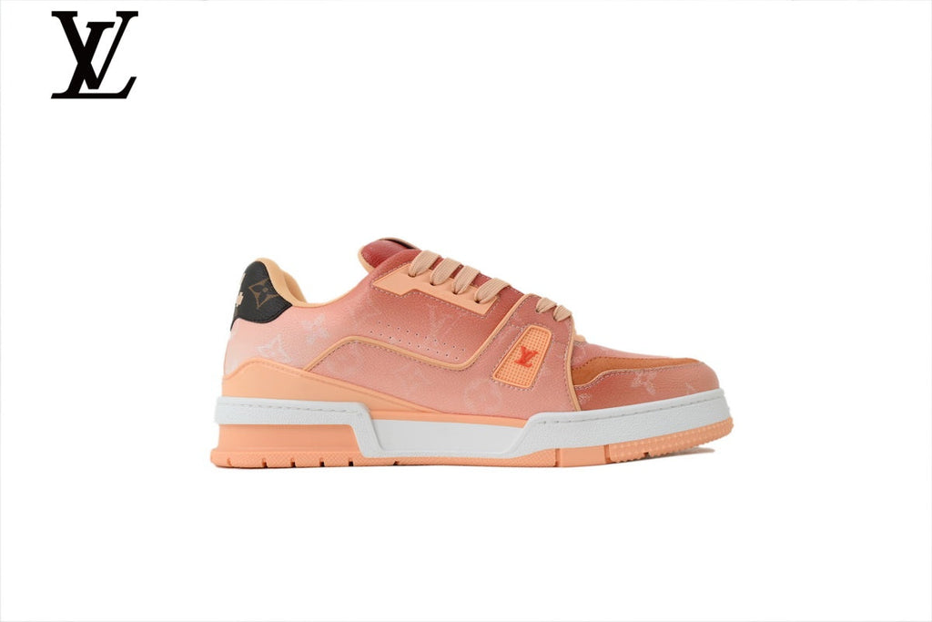 Louis Vuitton Low Top Trainer – Peach Gradient Monogram Leather