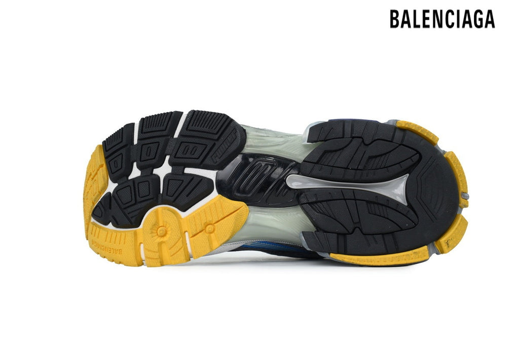Balenciaga Runner Mid men's shoes  women sneakers Silver Blue Yellow