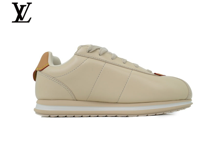 Louis Vuitton shoes for man  women Low-Top Leather Sneakers - Beige