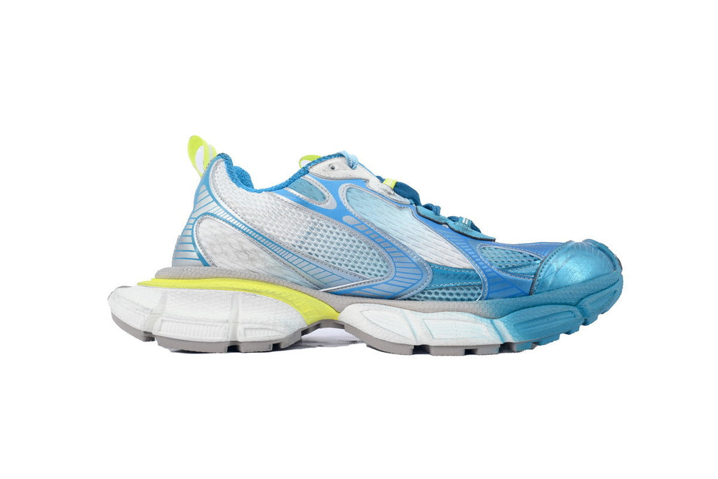 Balenciaga  men's shoes Track 3XL Sneaker – Low-Top Chunky Sole runners Blue-to-yellow gradient