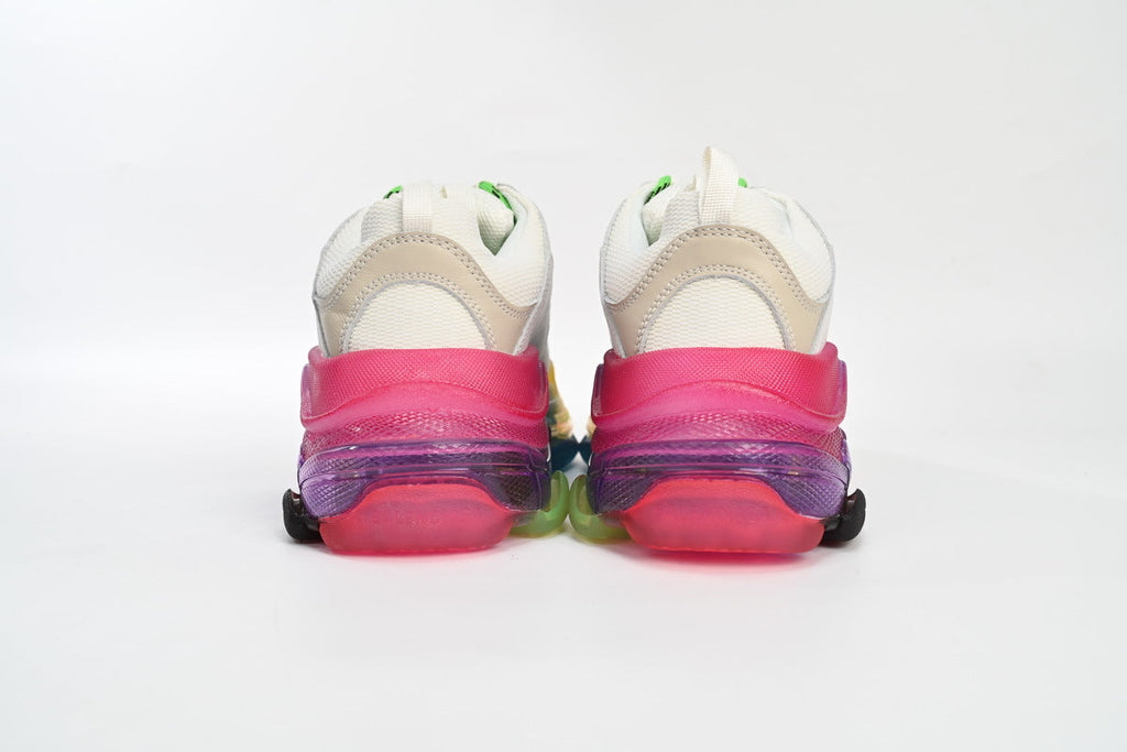 Balenciaga men's shoes Track Triple S Clear Sole Sneakers balenciaga runners Rainbow White