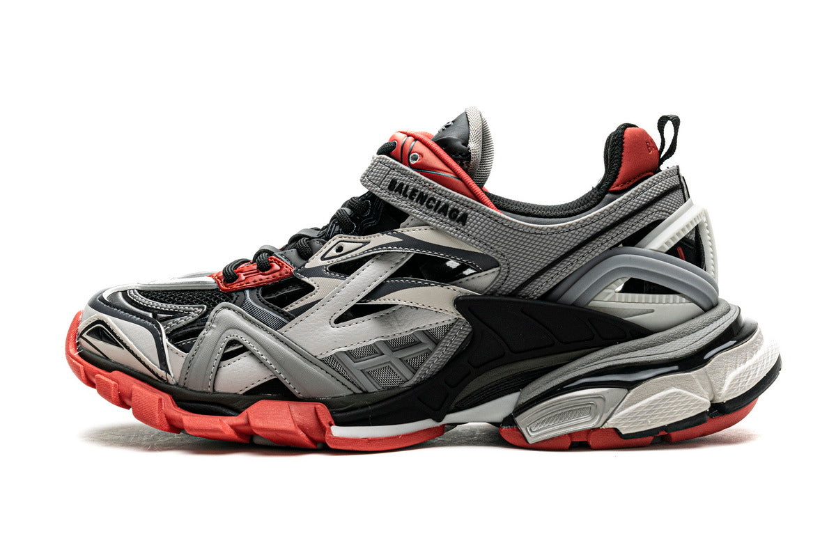 Balenciaga men's shoes Track.2 Sneakers  balenciaga runners  Greyish-red