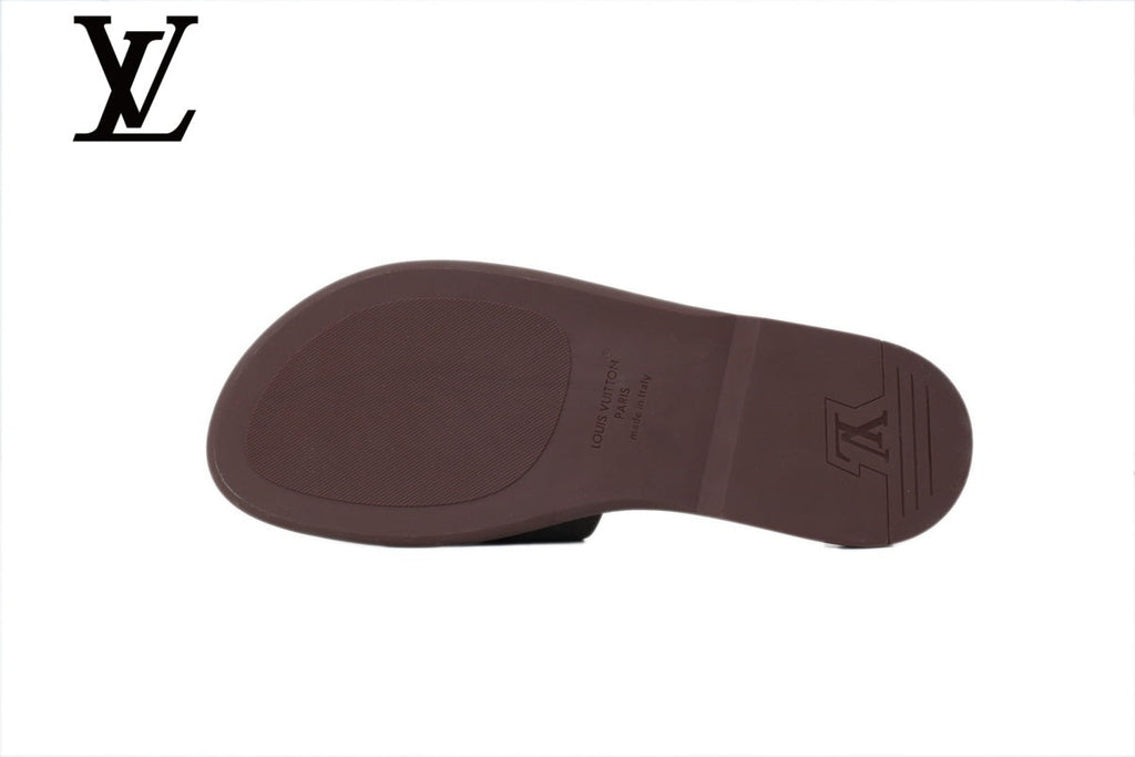 louis vuitton shoes for man  women Dark Brown Suede-Look Slides | Sizes 35–46
