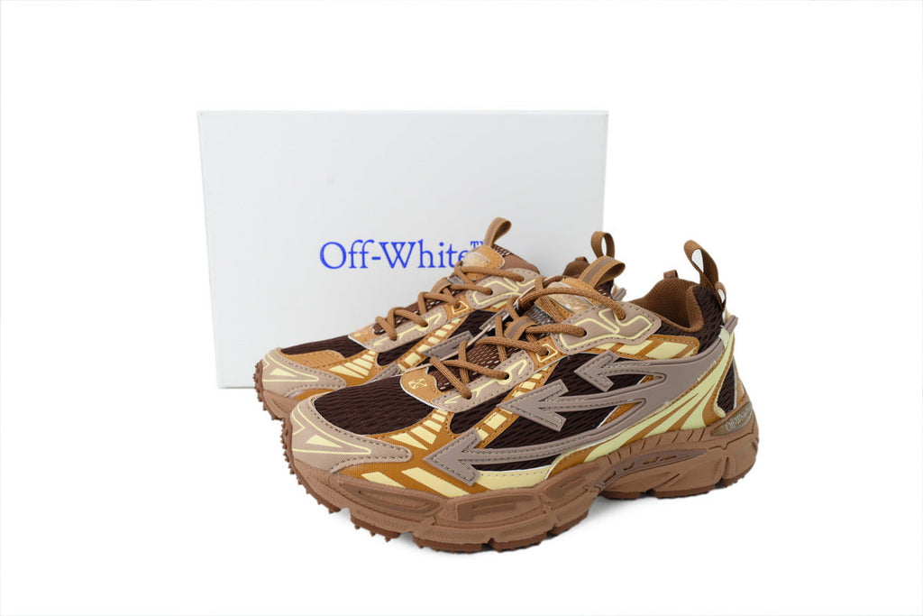 Off-White Be Right Back Women's Men's Brown, Tan & Yellow Chunky Sneakers