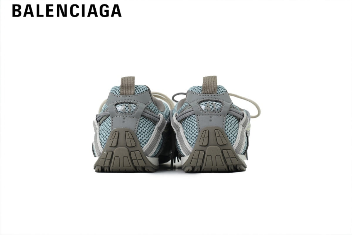 Balenciaga Skate men's shoes  women sneakers— Grey, Blue & Yellow