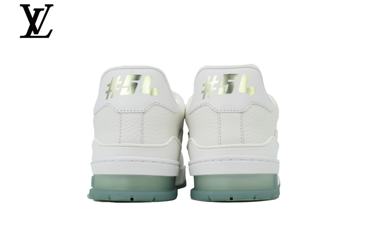louis vuitton shoes for man  women sneakers Trainer White Blue Sole Sneaker
