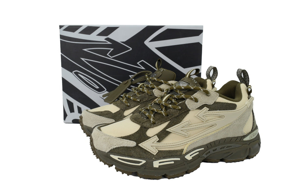Off-White Be Right Back Women's Men's Olive & Beige Chunky Sneakers