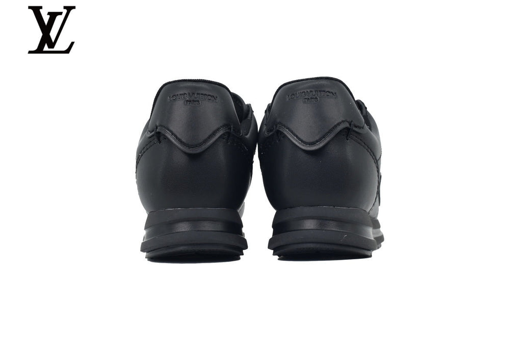 Louis Vuitton shoes for man  women Black Leather Low-Top Sneakers