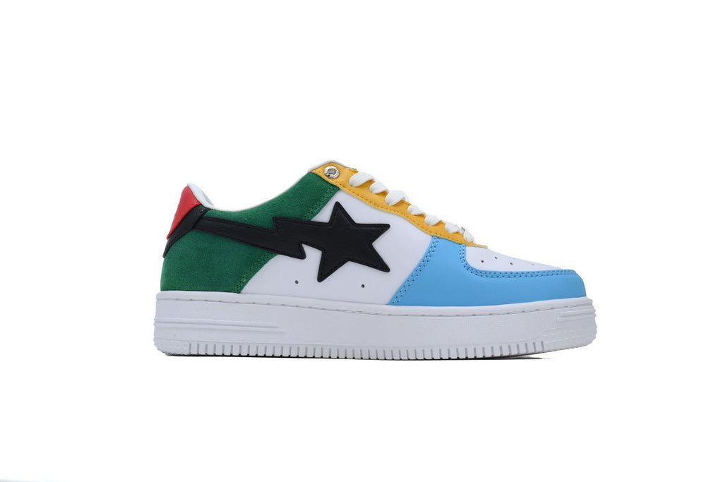 A BATHING APE BAPE STA Multicolor Mismatched Sneakers | Women's & Men's Skate-Inspired Shoes