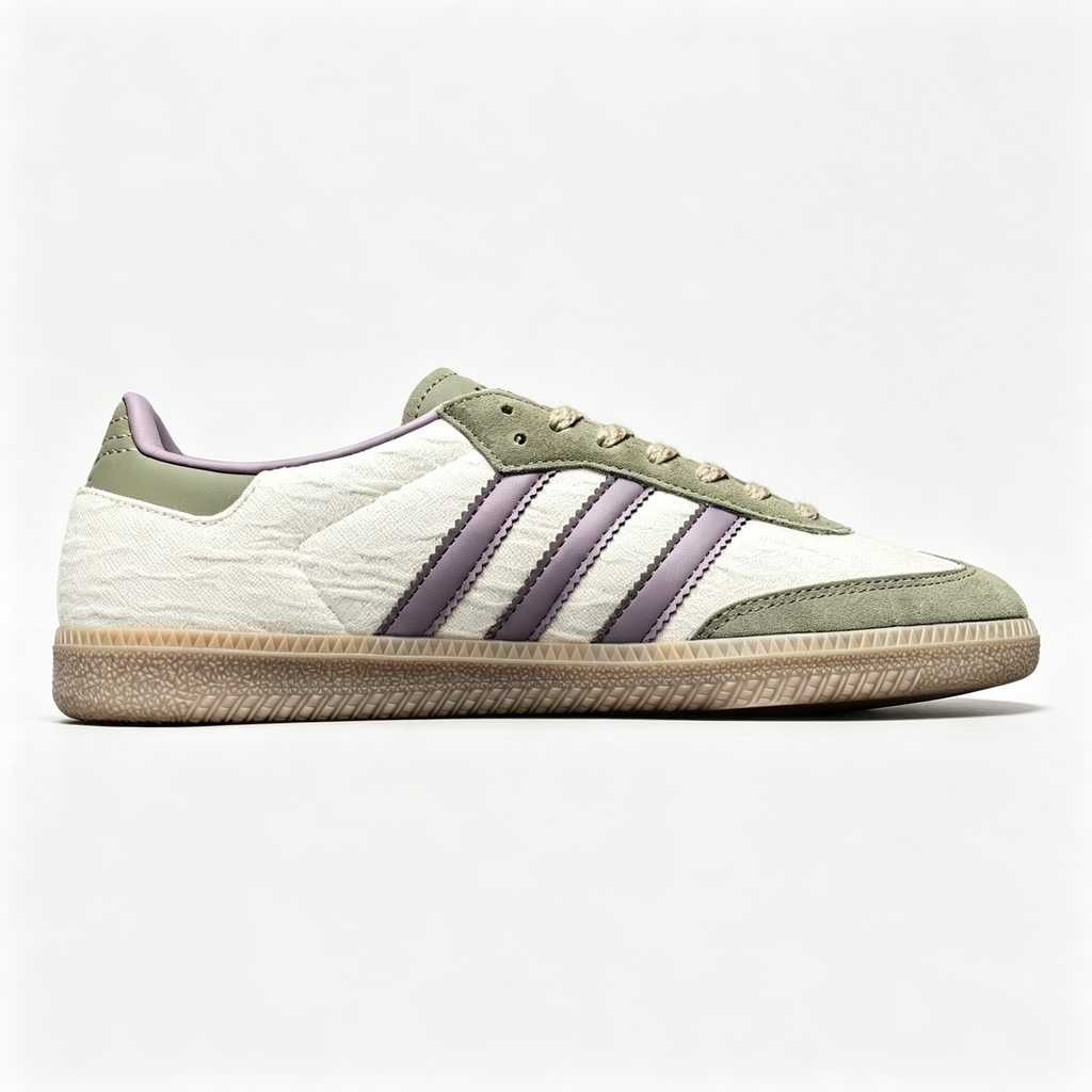 adidas samba  women's shoes  men's samba sneakers adidas samba Off-White / Green / Lavender / Gum