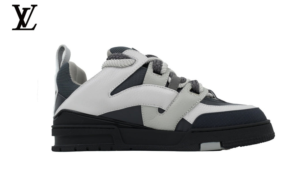 Louis Vuitton shoes for man  women Skate Sneaker – White, Grey & Navy