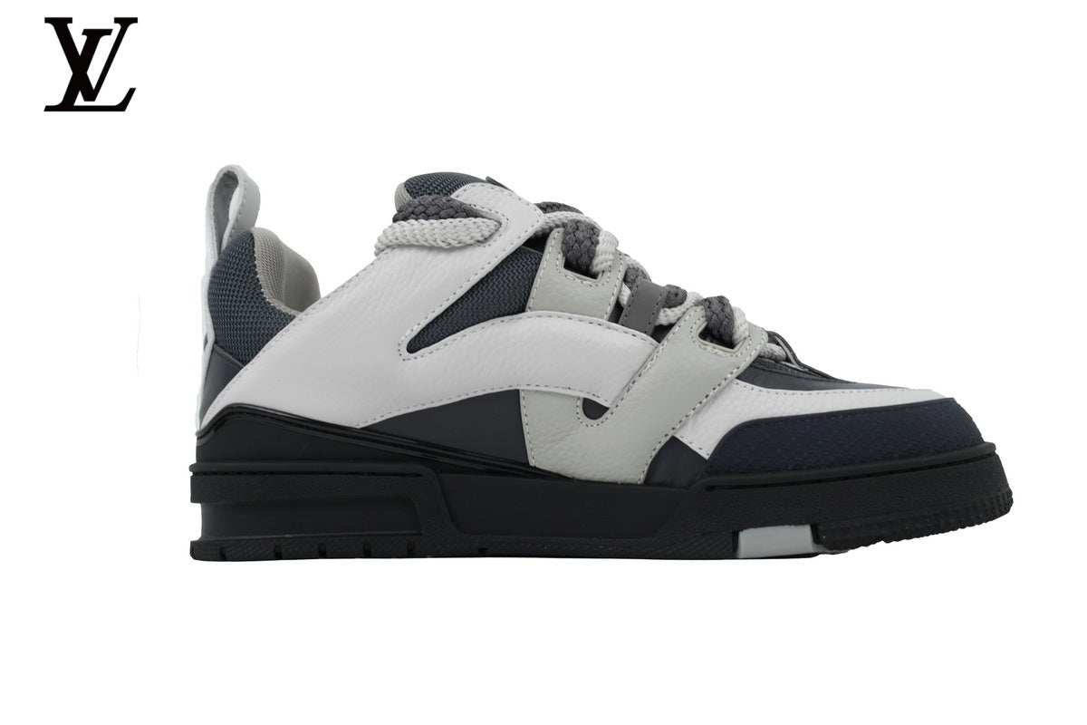 Louis Vuitton shoes for man  women Skate Sneaker – White, Grey & Navy