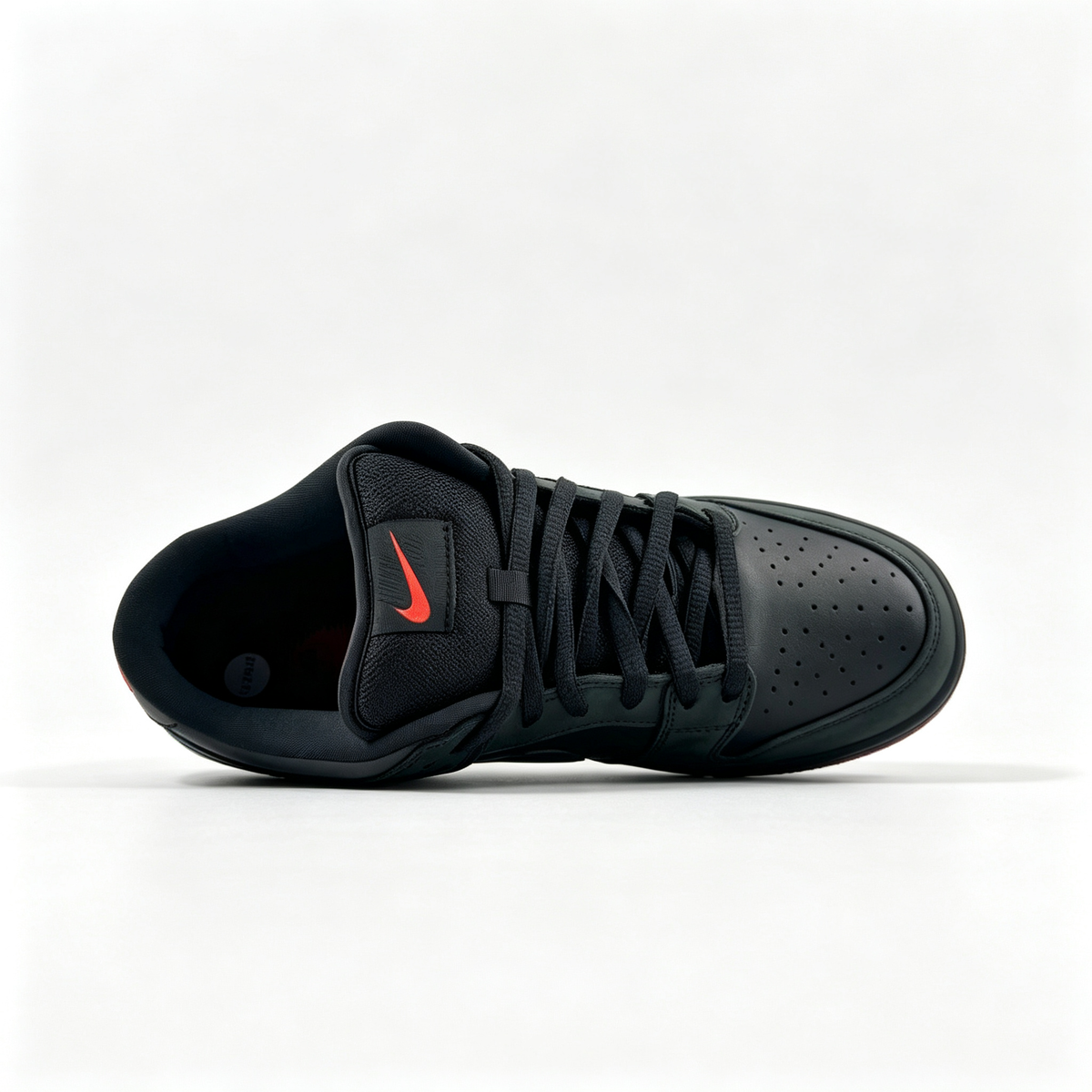 Nike Dunk Low Custom — Dark Forest Green / Black / Red Pigeon Embroidery