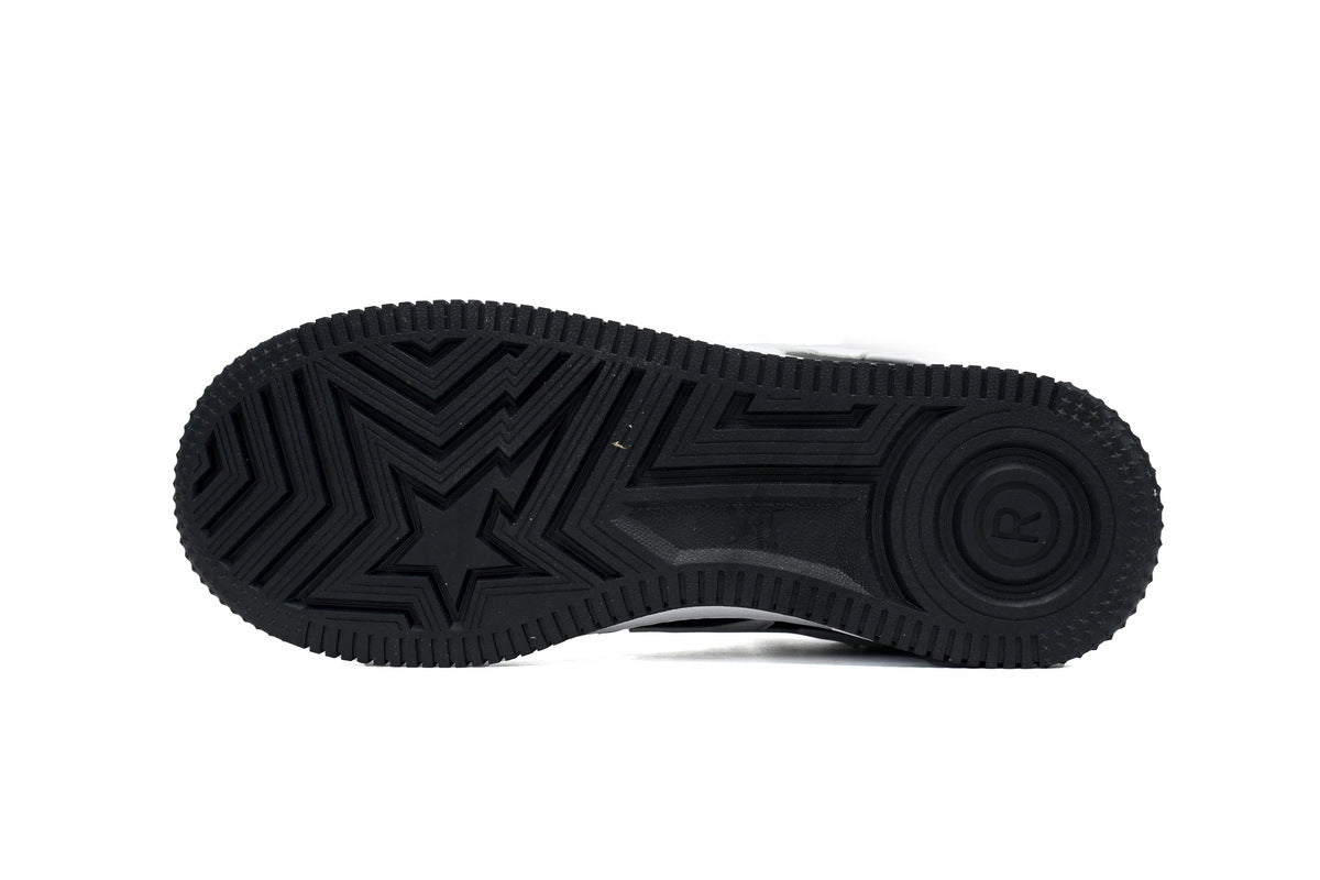 A BATHING APE BAPE STA White & Black White-Star Sneakers | Women's & Men's Skate-Inspired Shoes