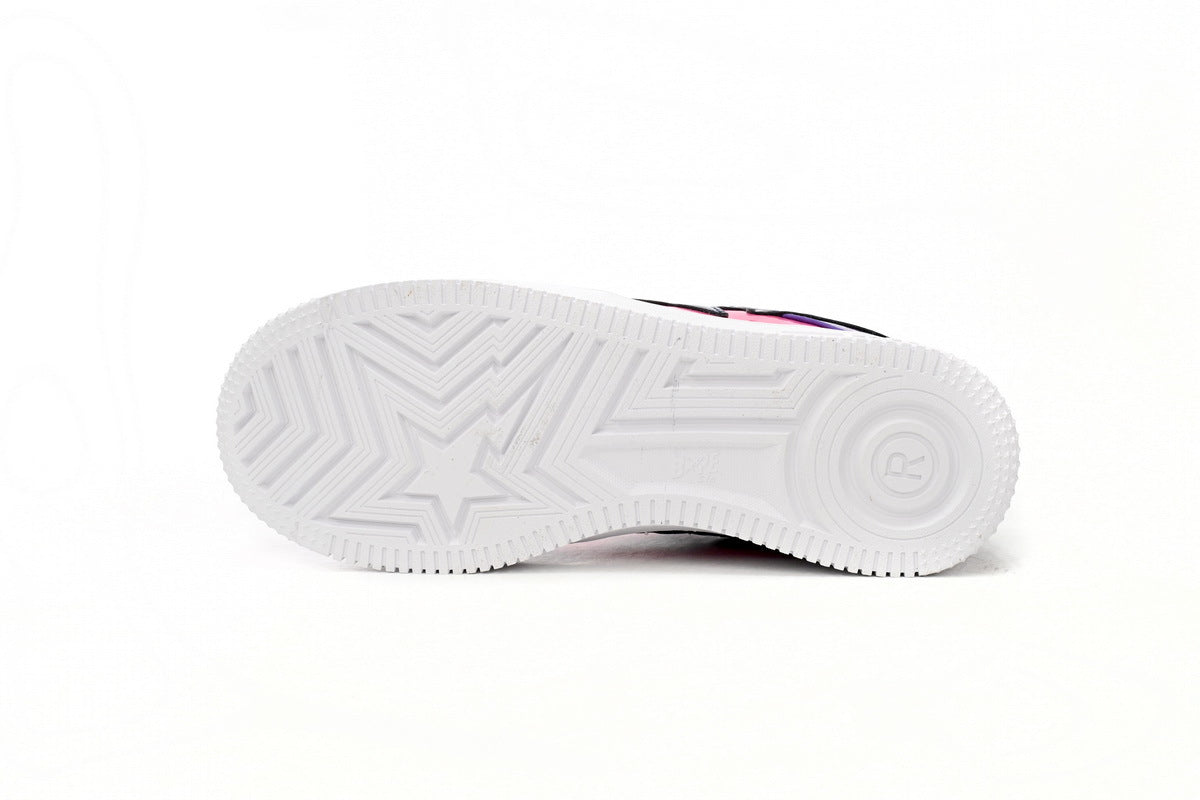 A BATHING APE BAPE STA Glossy Pink & Purple Sneakers | Women's & Men's Skate-Inspired Shoes