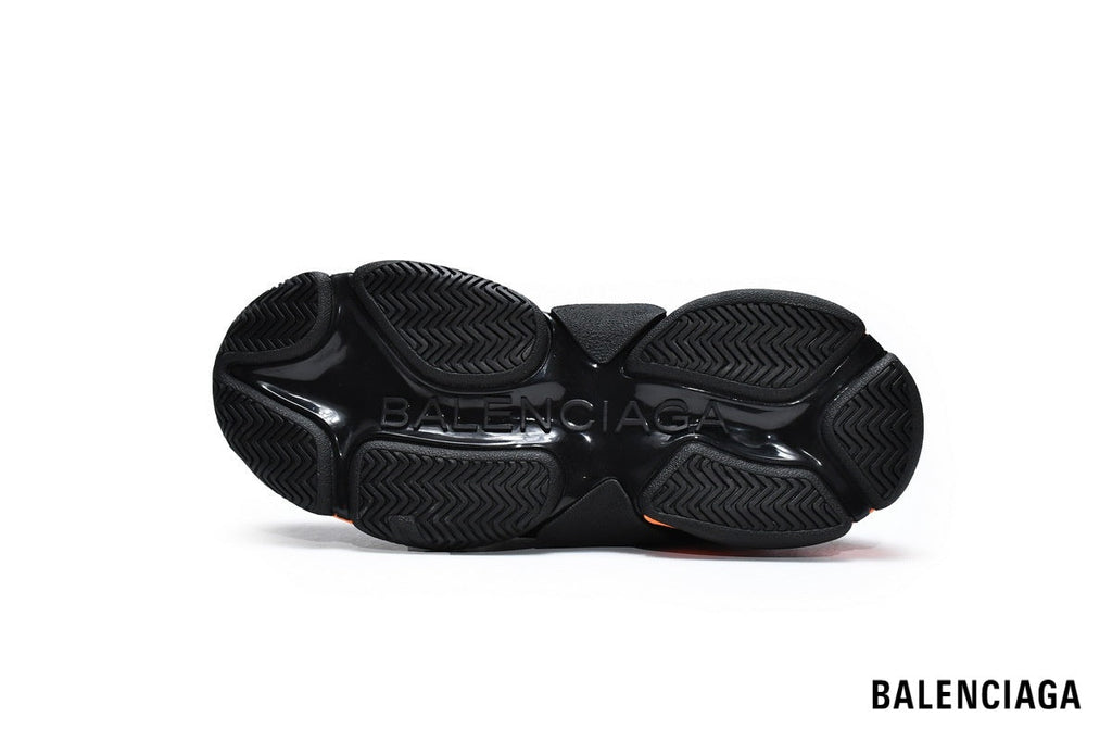 Balenciaga Triple S men's shoes  women sneakers – Black & Orange