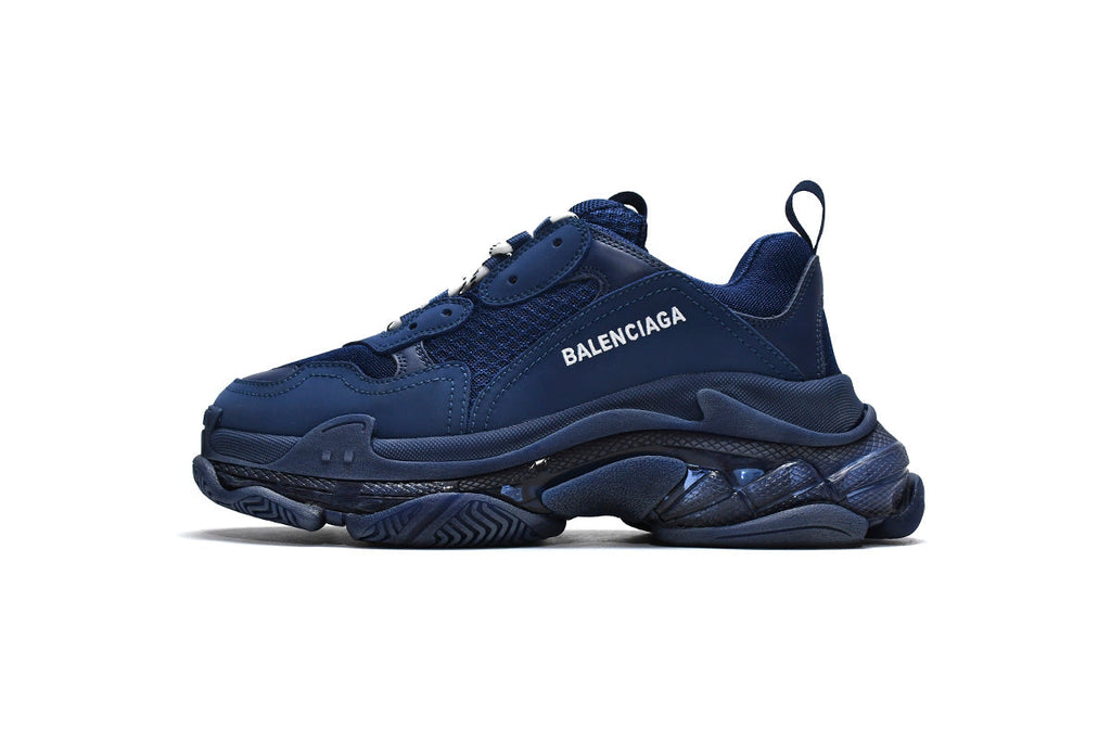 Balenciaga  men's shoes Track Triple S Clear Sole Sneakers  balenciaga runners  Dark blue
