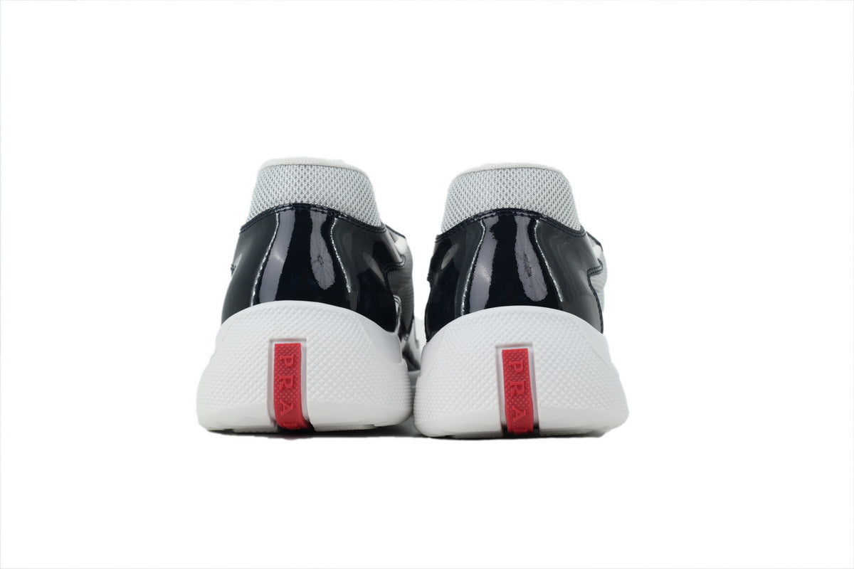 Prada America's Cup Sneakers slip ons womens  prada designer mens shoes Dark gray