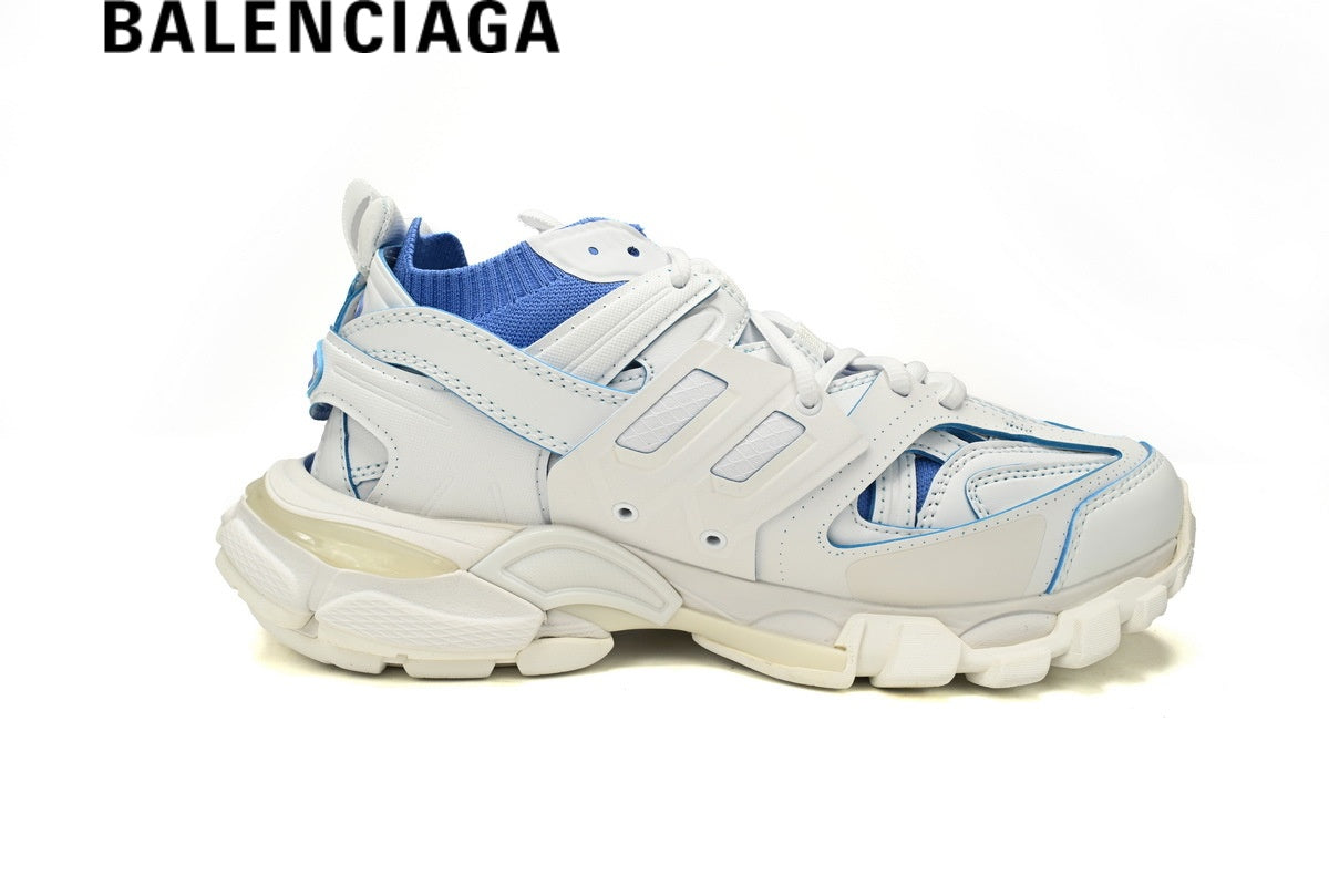 Balenciaga Track men's shoes  women sneakers Sandal White Blue
