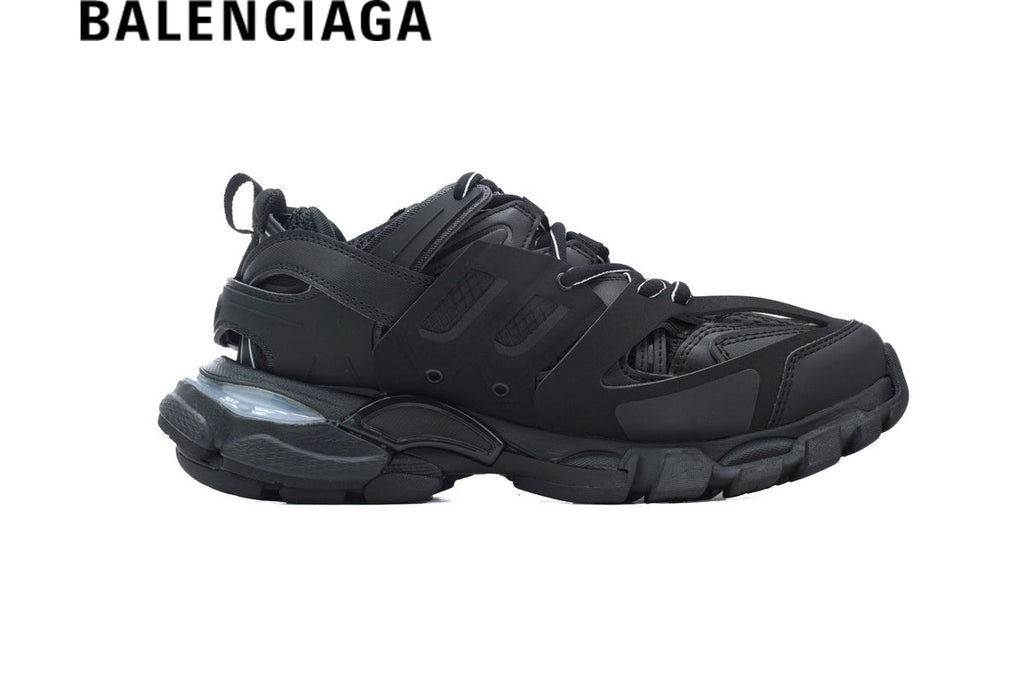 Balenciaga Track men's shoes  women sneakers in All Black