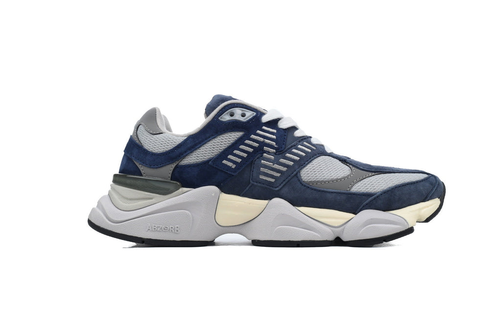 New Balance 9060 Women's & Men's Navy Grey Cream Chunky Retro Sneakers