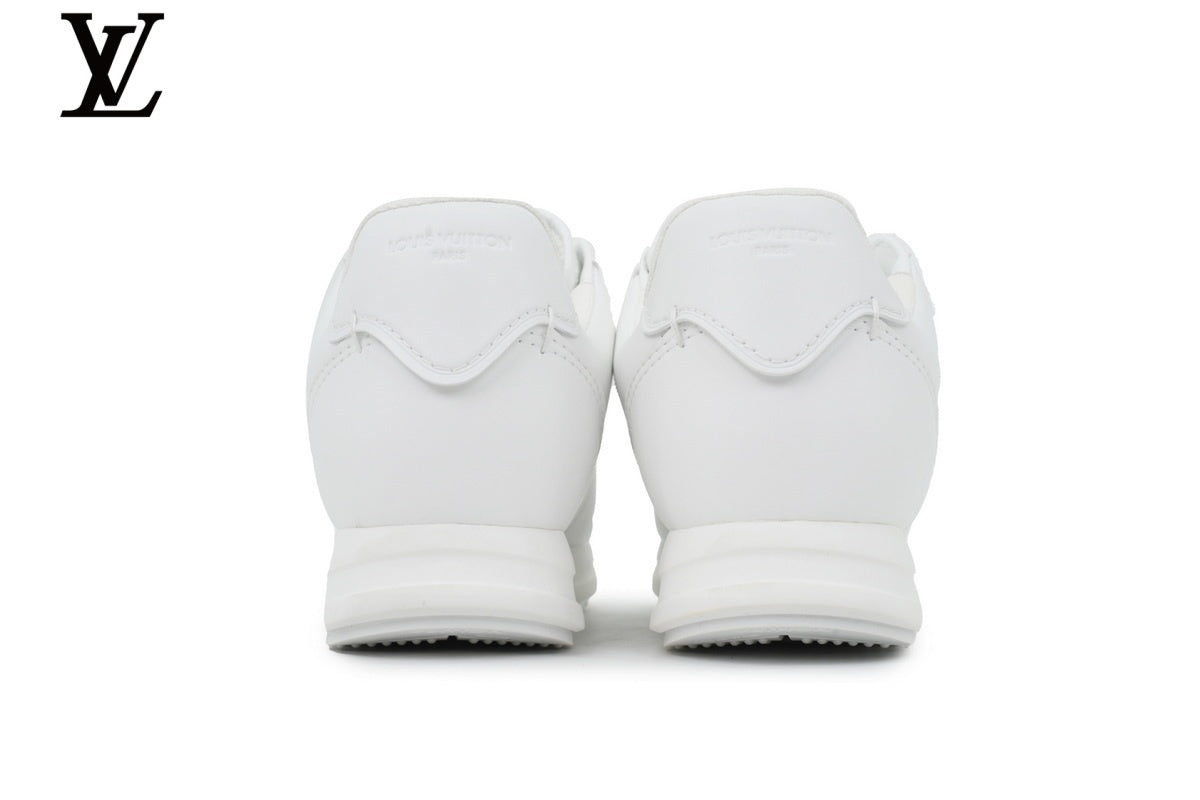 Louis Vuitton Low Top Sneaker in White Smooth Leather with Embossed Logo