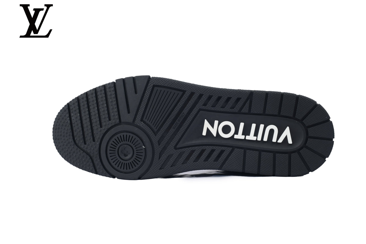 Louis Vuitton Trainer  shoes for man  women Sneaker – Black Multicolor Monogram