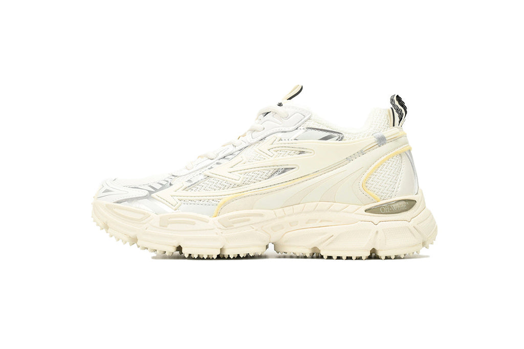 Off-White Be Right Back Women's Men's Shoes | White & Cream Mesh Retro Sneakers
