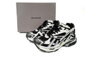 Balenciaga men's shoes Track  – Distressed Low-Top Runner Sneaker Black and White